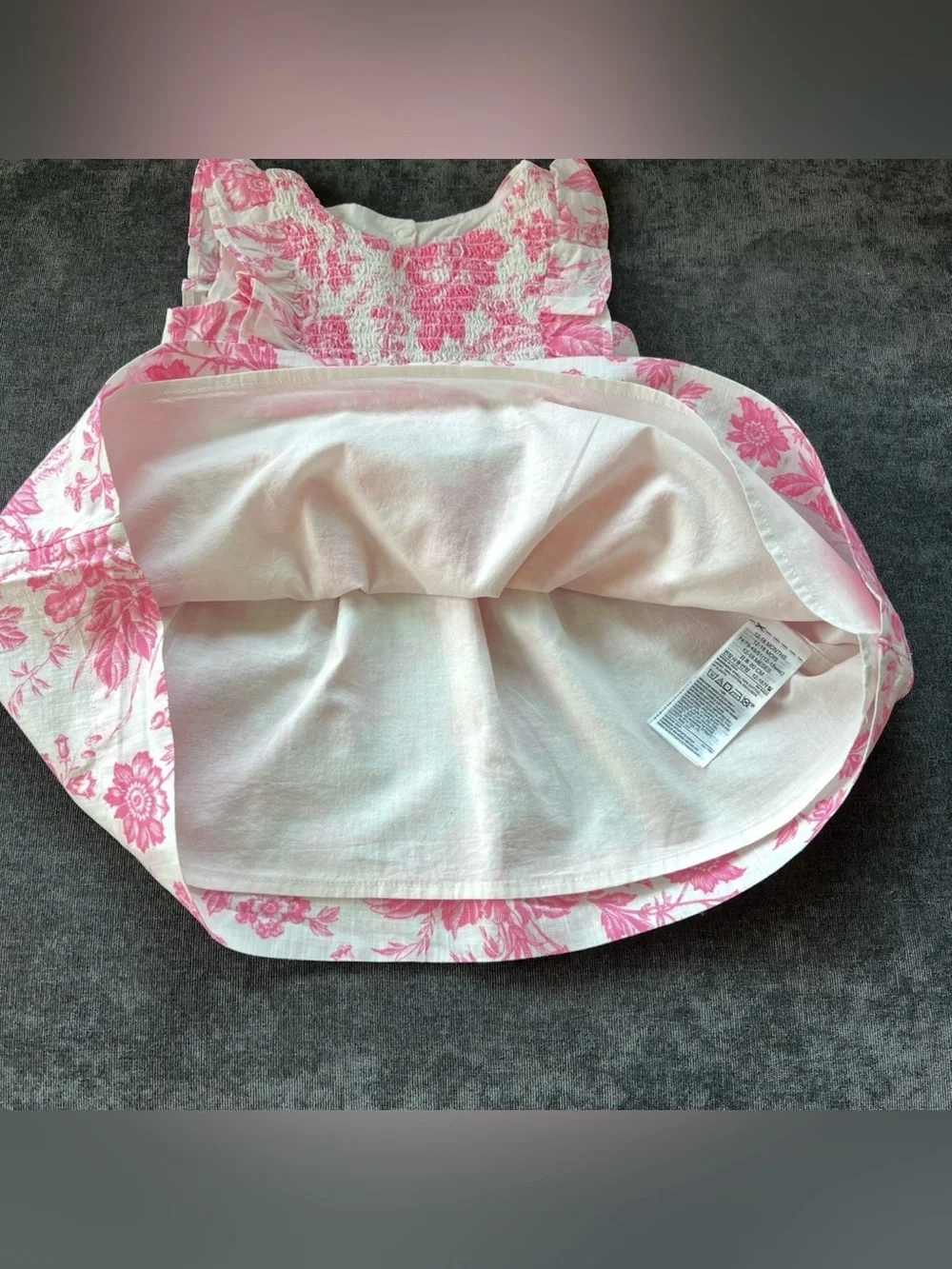 Baby Gap Girls Pink Roses Dress with Bloomers Size 12-18 Months